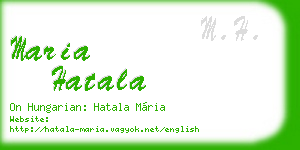 maria hatala business card