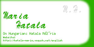 maria hatala business card